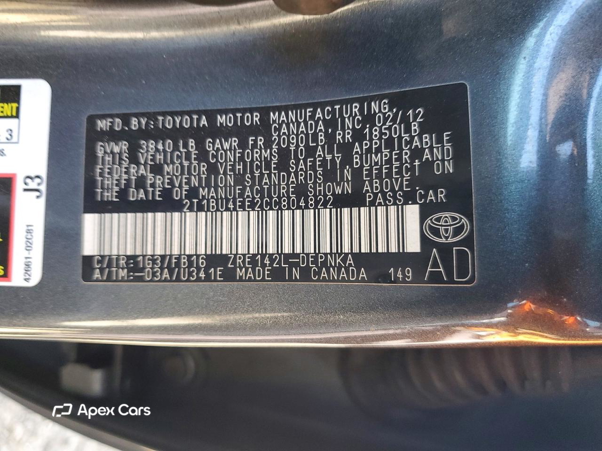 Toyota Corolla 2012