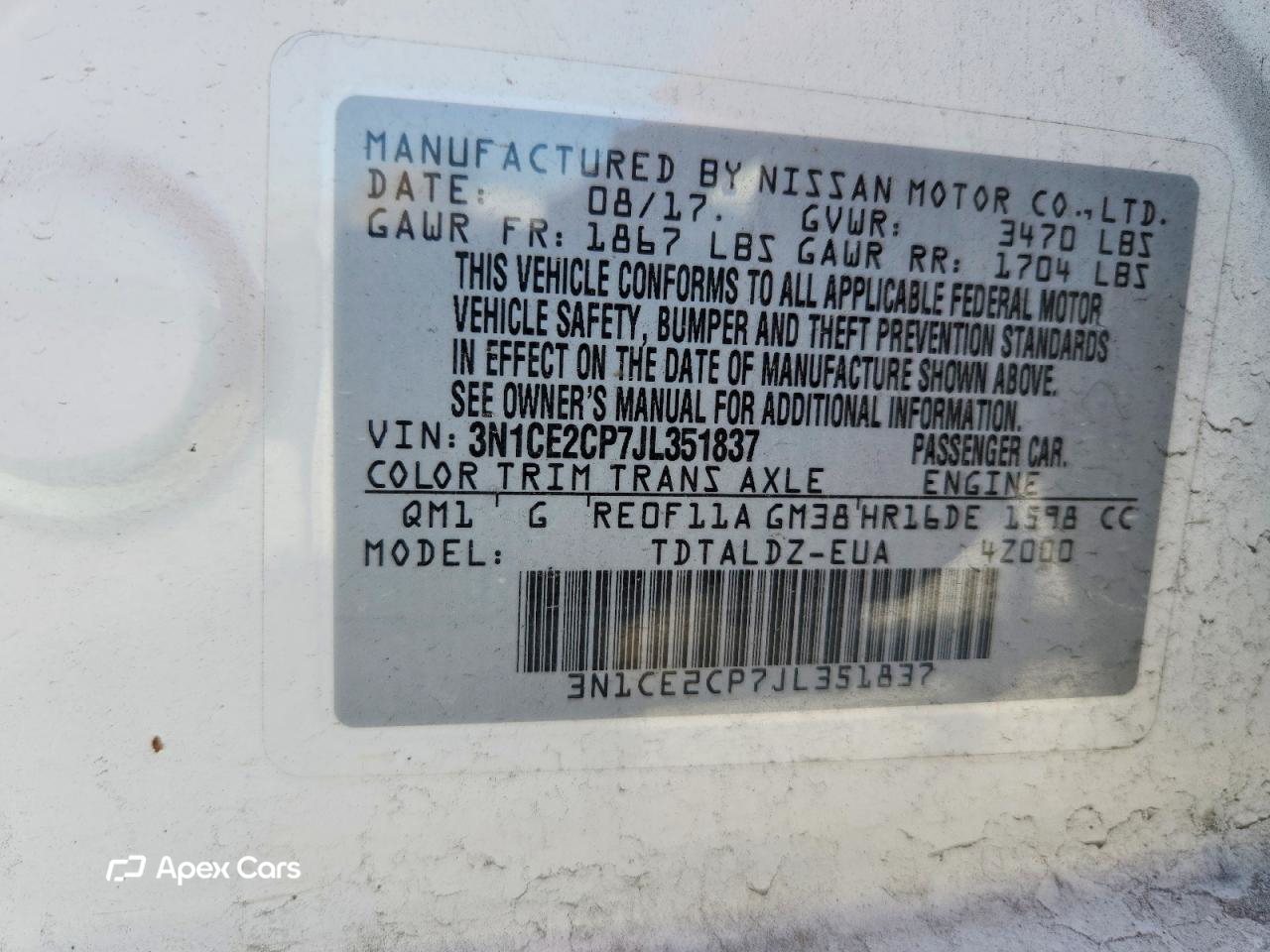 Nissan Versa 2018