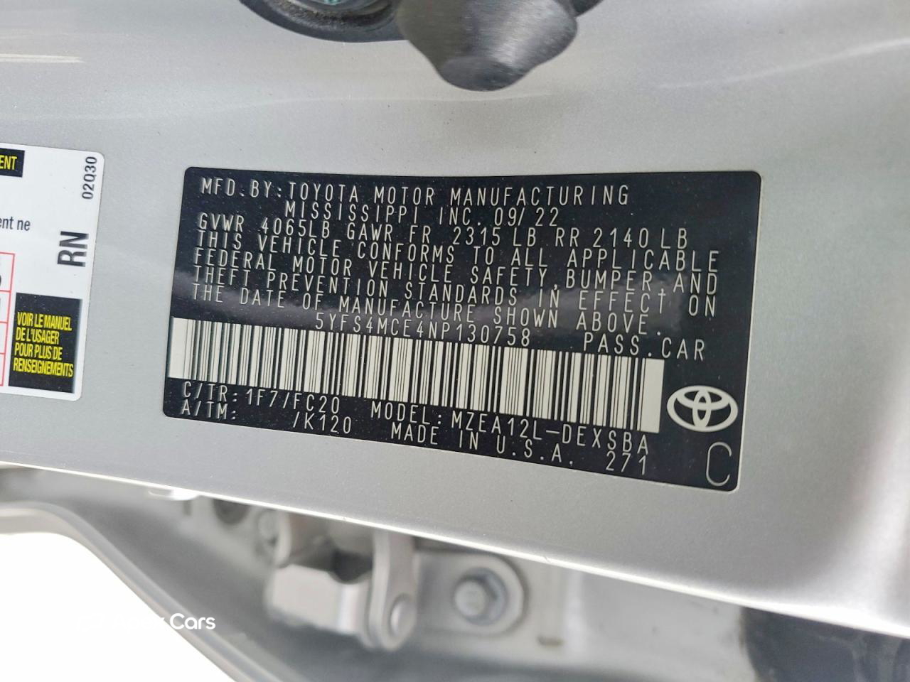 Toyota Corolla 2022