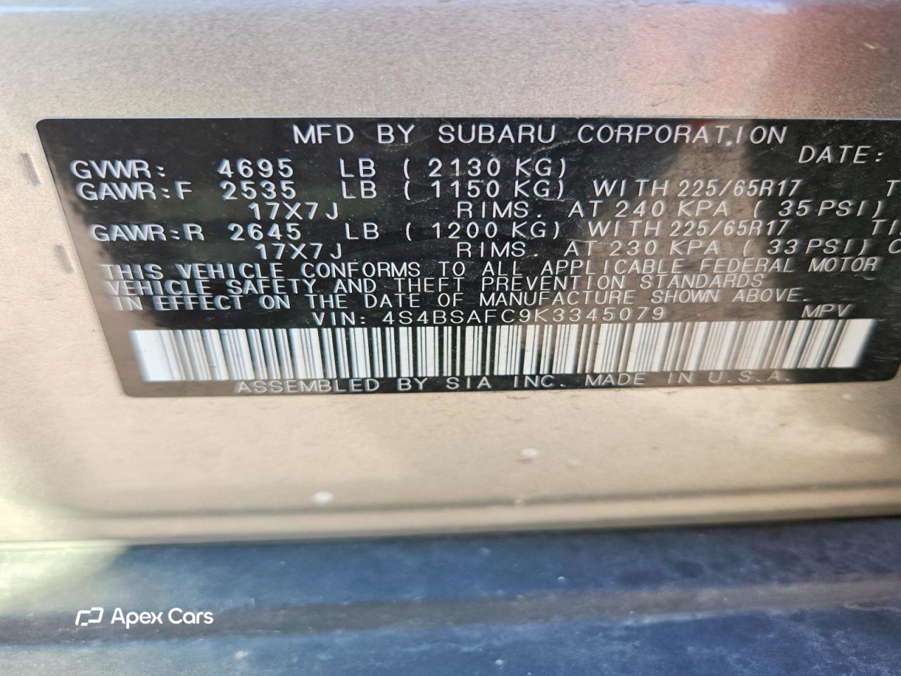 Subaru Outback 2019