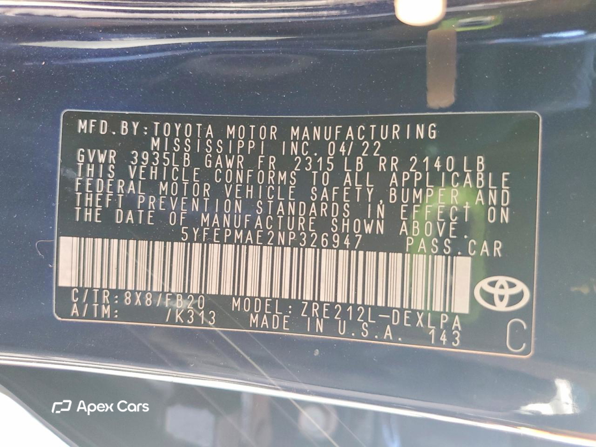 Toyota Corolla 2022