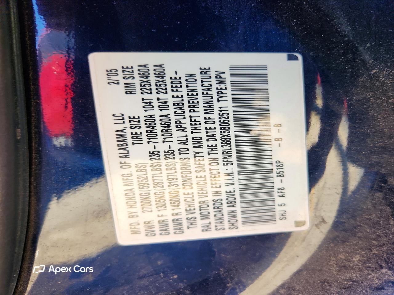 Honda Odyssey 2005