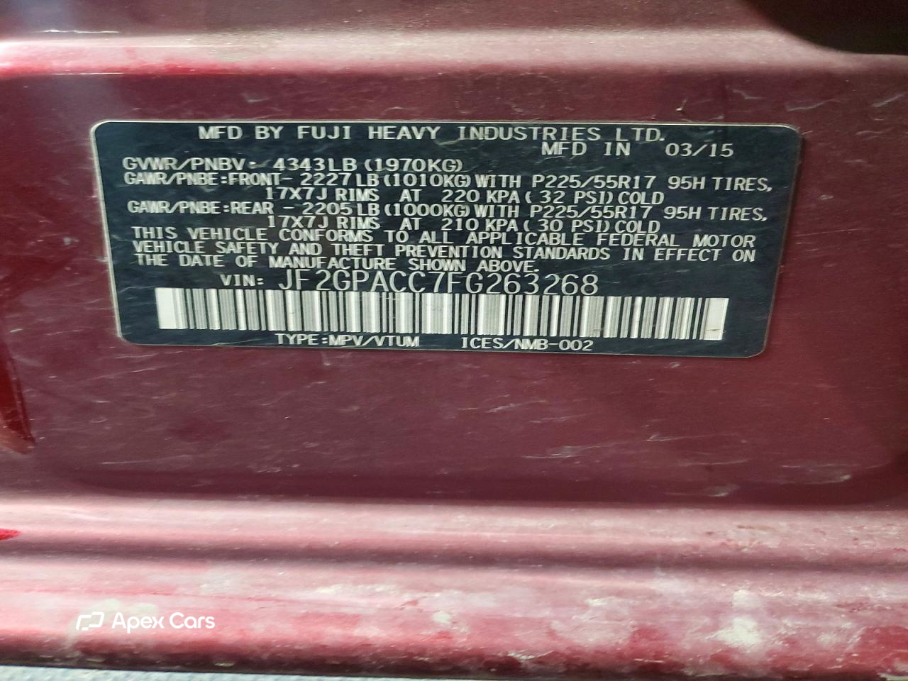 Subaru XV 2015