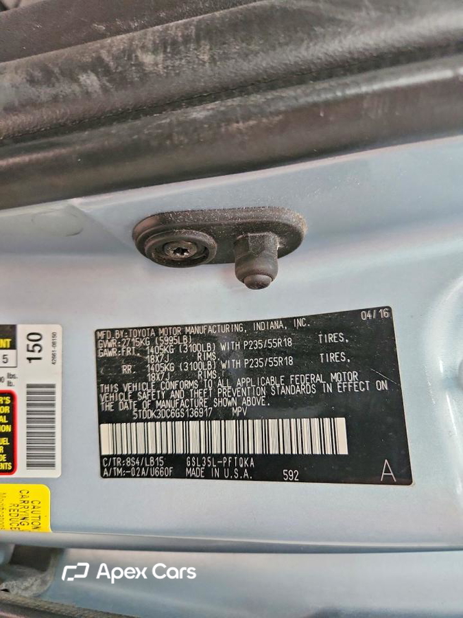 Toyota Sienna 2016