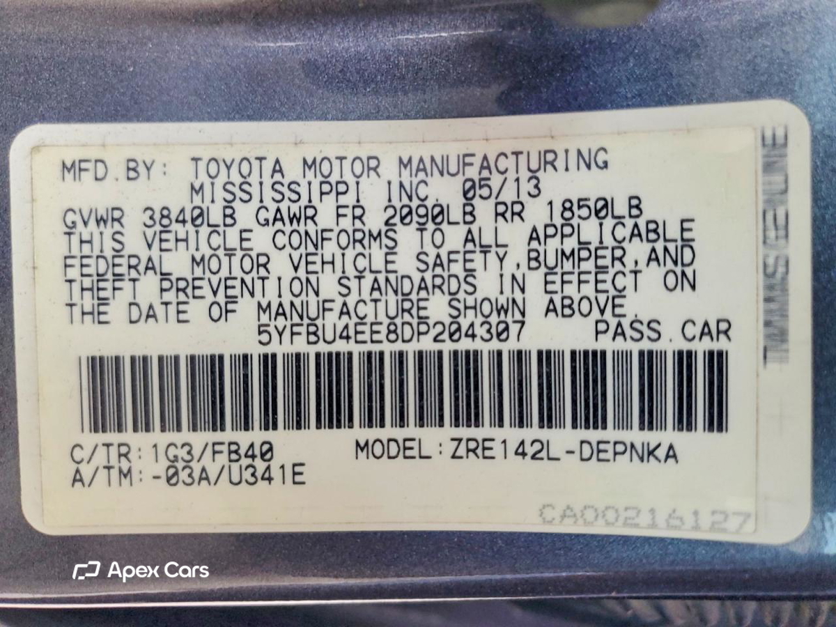Toyota Corolla 2013