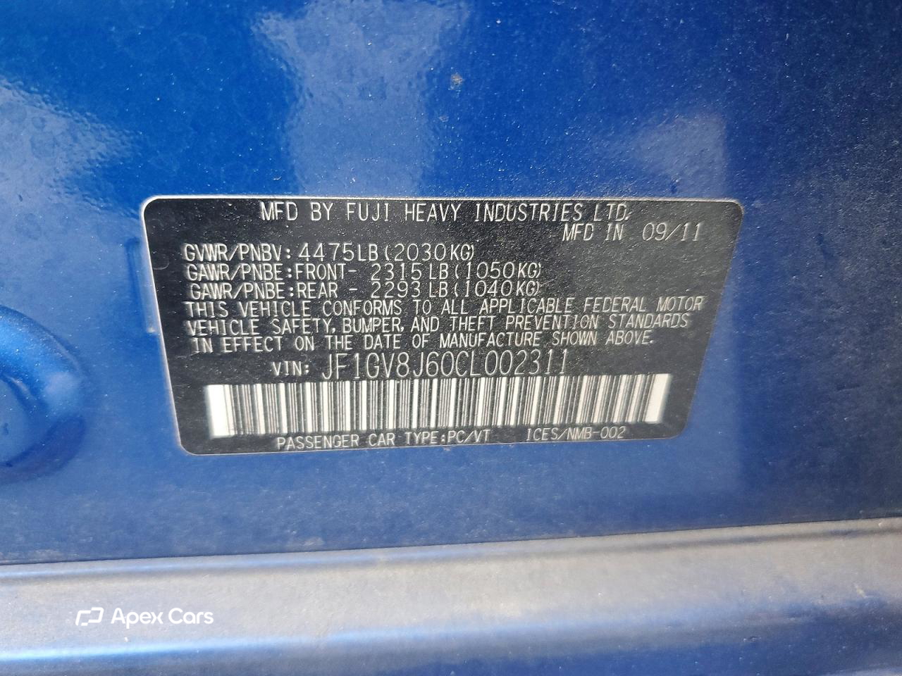 Subaru WRX 2012