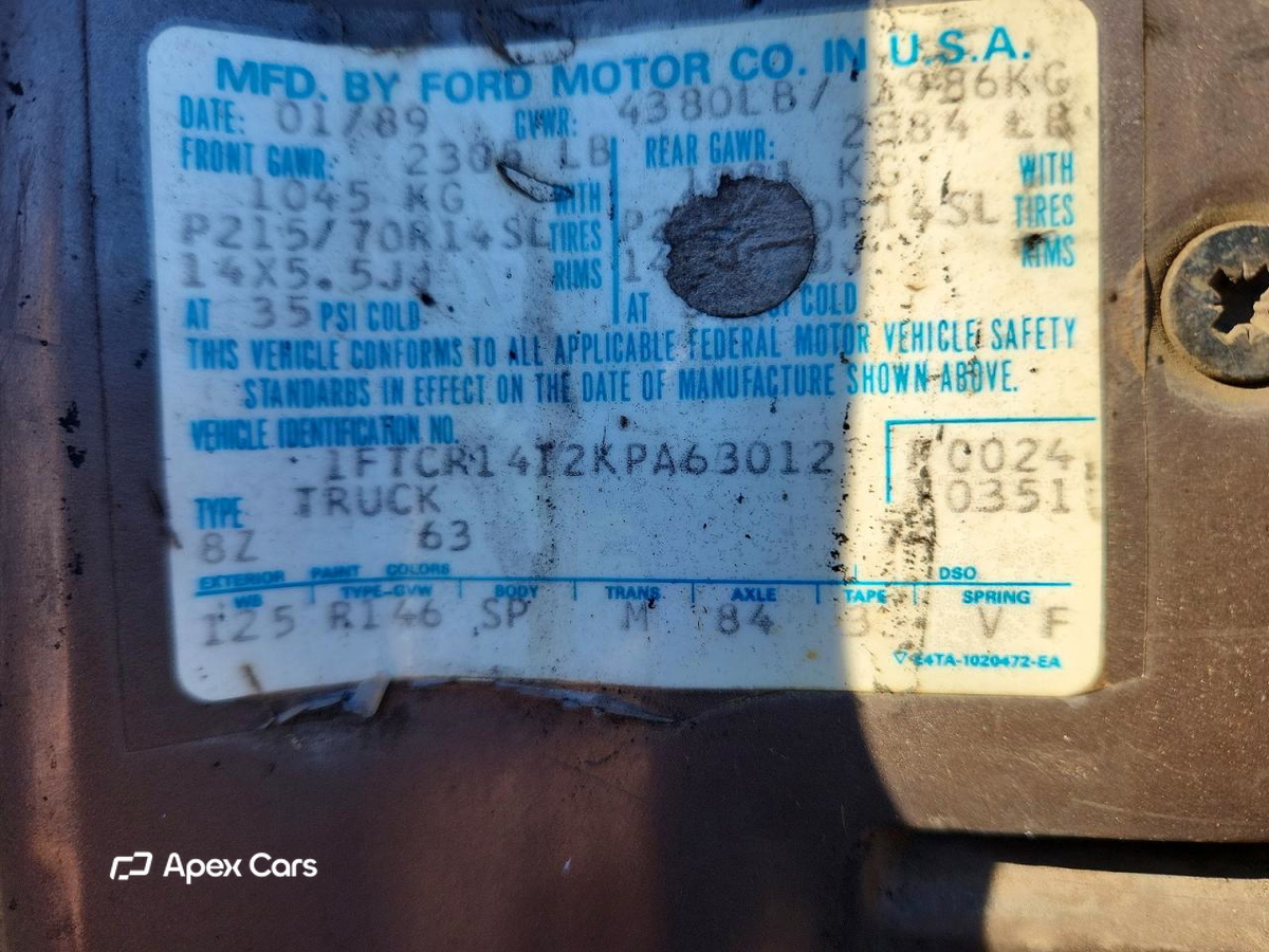Ford Ranger 1989