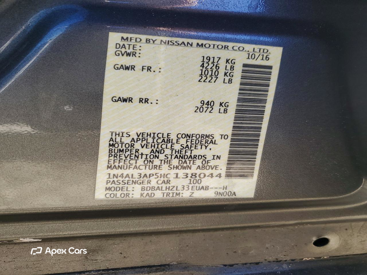 Nissan Altima 2017