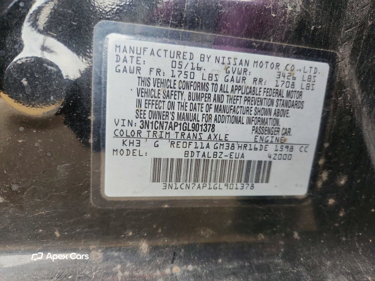 Nissan Versa 2016