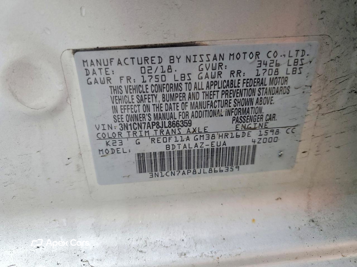 Nissan Versa 2018