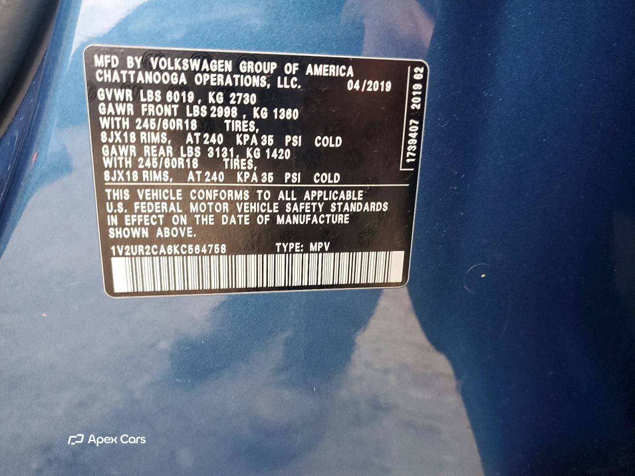 Volkswagen Atlas 2019