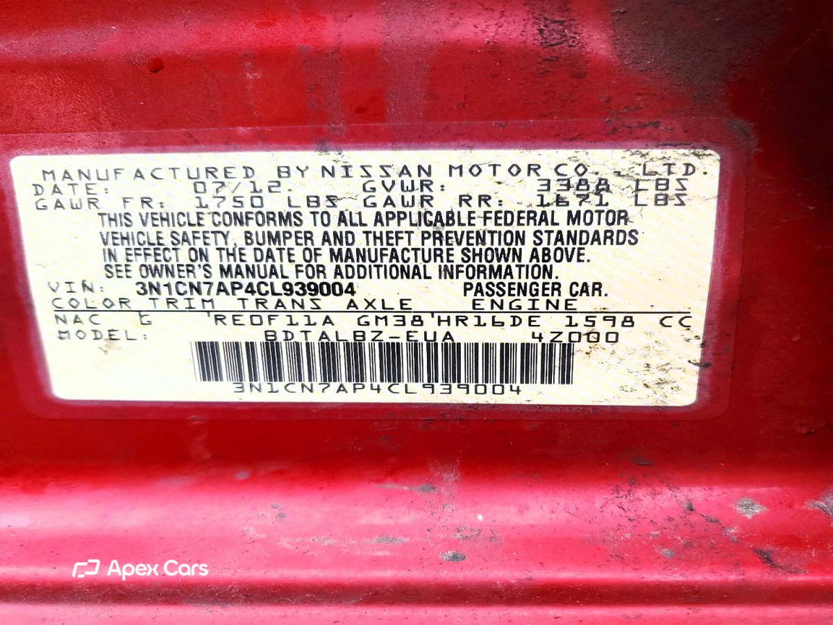 Nissan Versa 2012