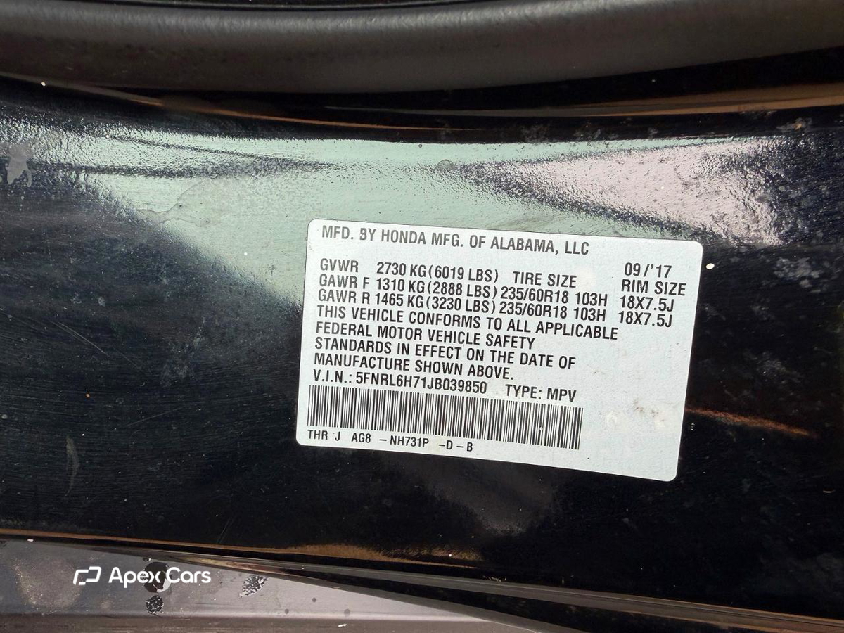 Honda Odyssey 2018