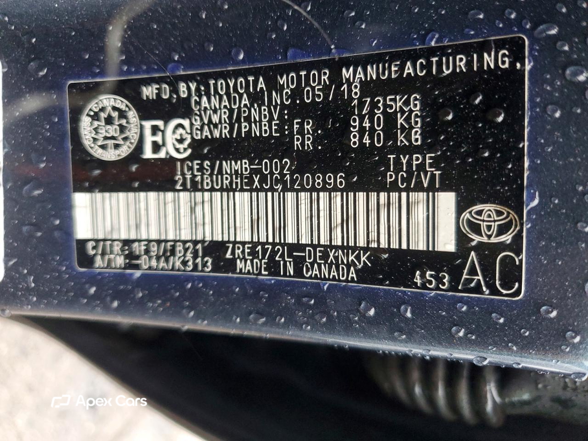 Toyota Corolla 2018