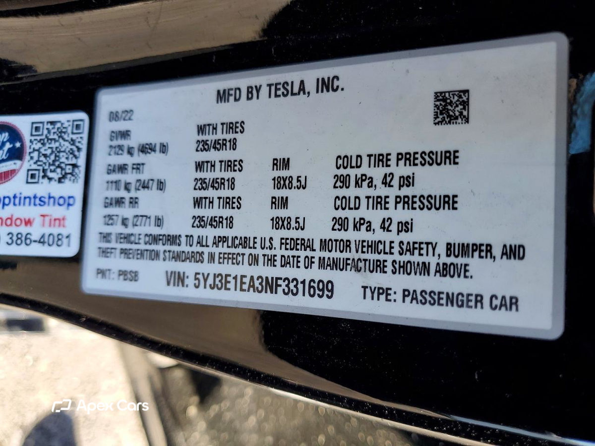 Tesla Model 3 2022