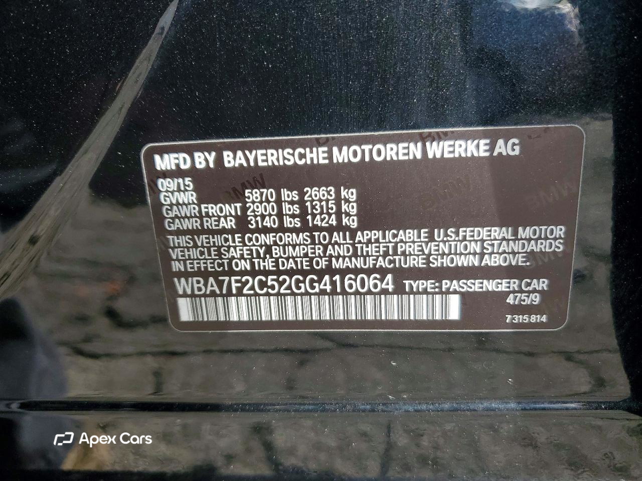 BMW Series 7 2016