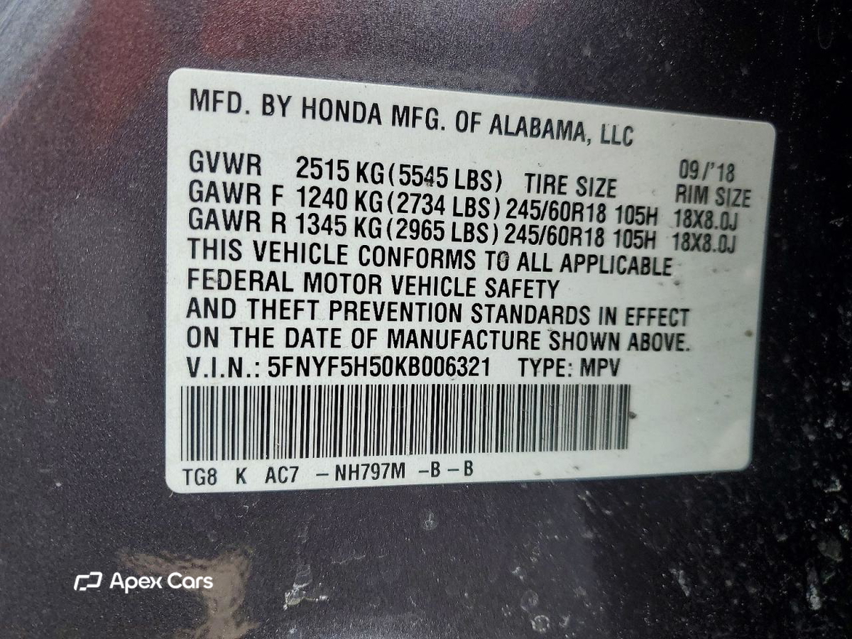 Honda Pilot 2019
