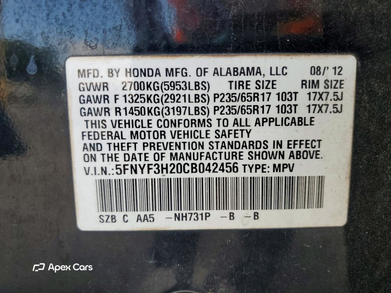 Honda Pilot 2012