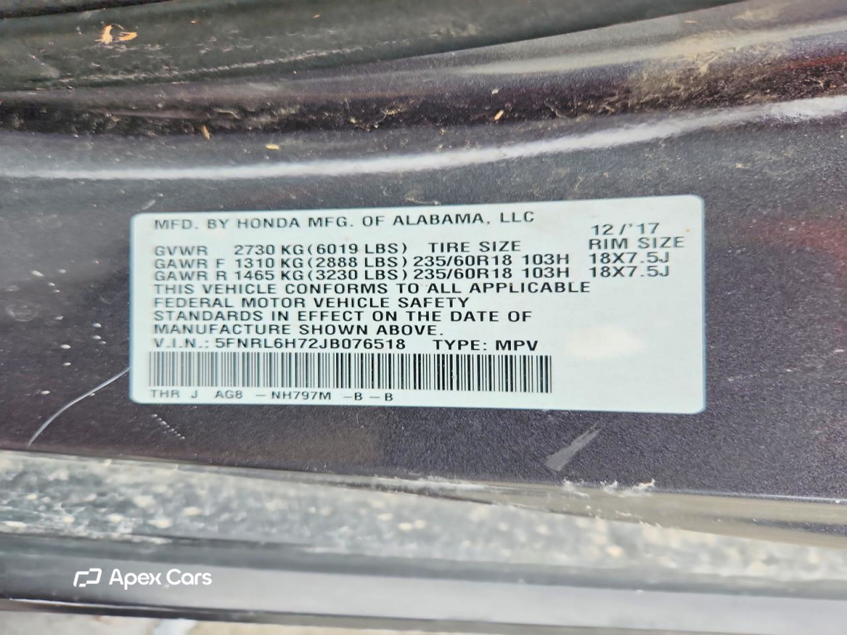 Honda Odyssey 2018