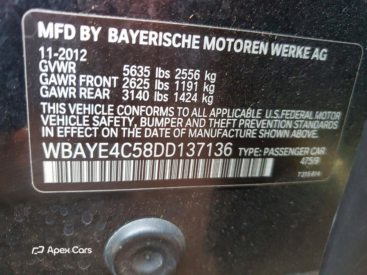 BMW Series 7 2013