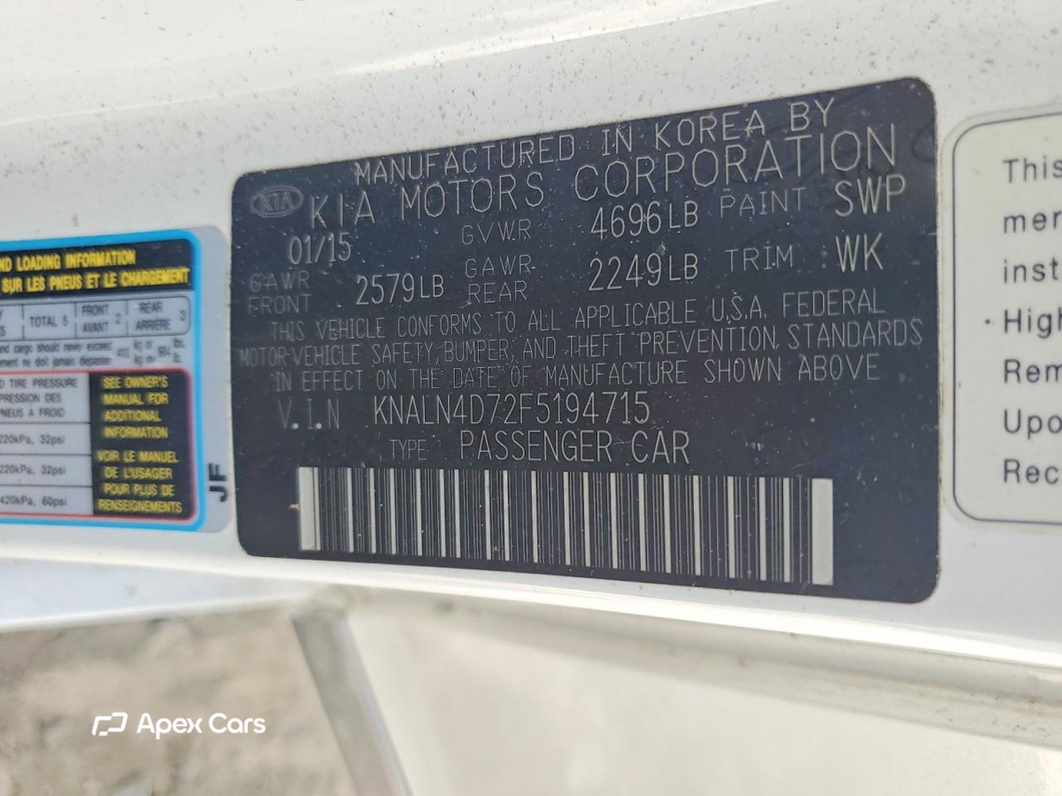 Kia Cadenza 2015