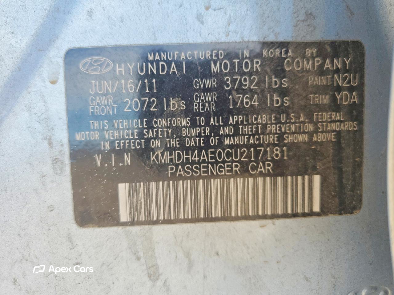 Hyundai Elantra 2012