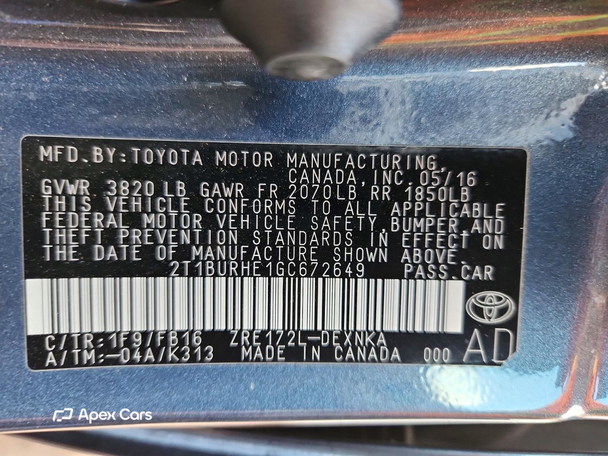 Toyota Corolla 2016