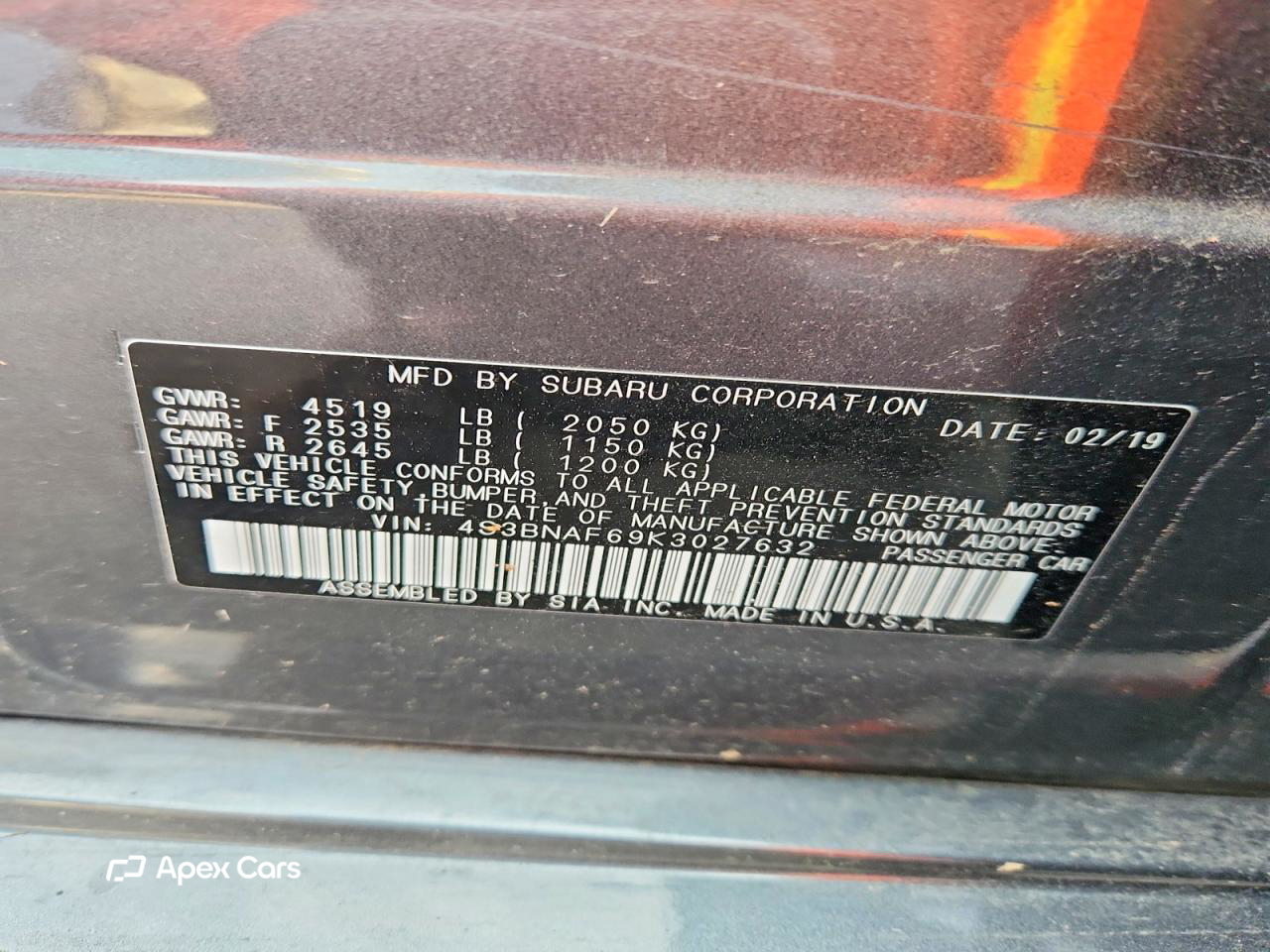 Subaru Legacy 2019