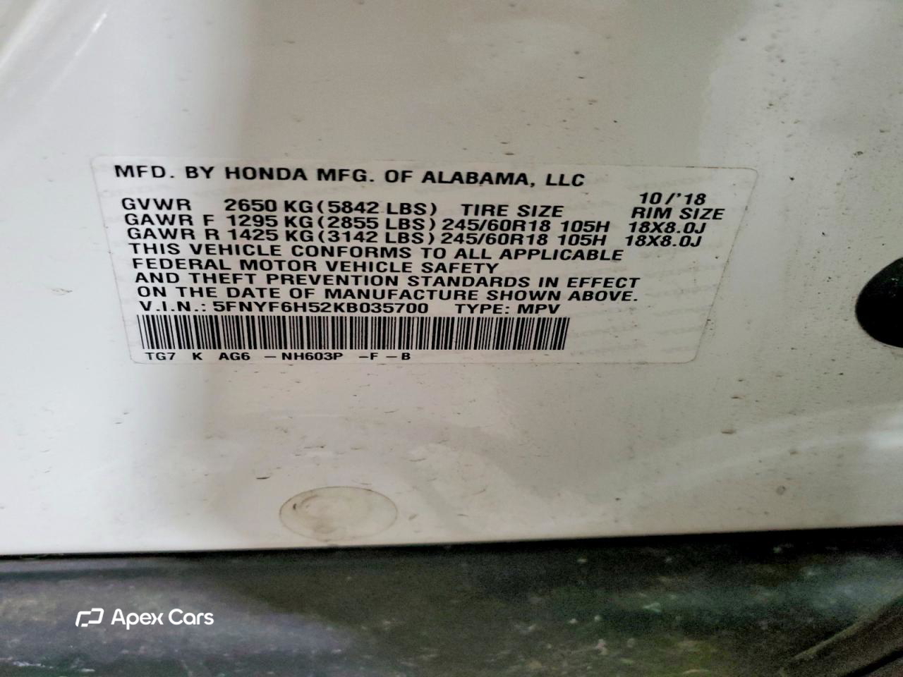 Honda Pilot 2019