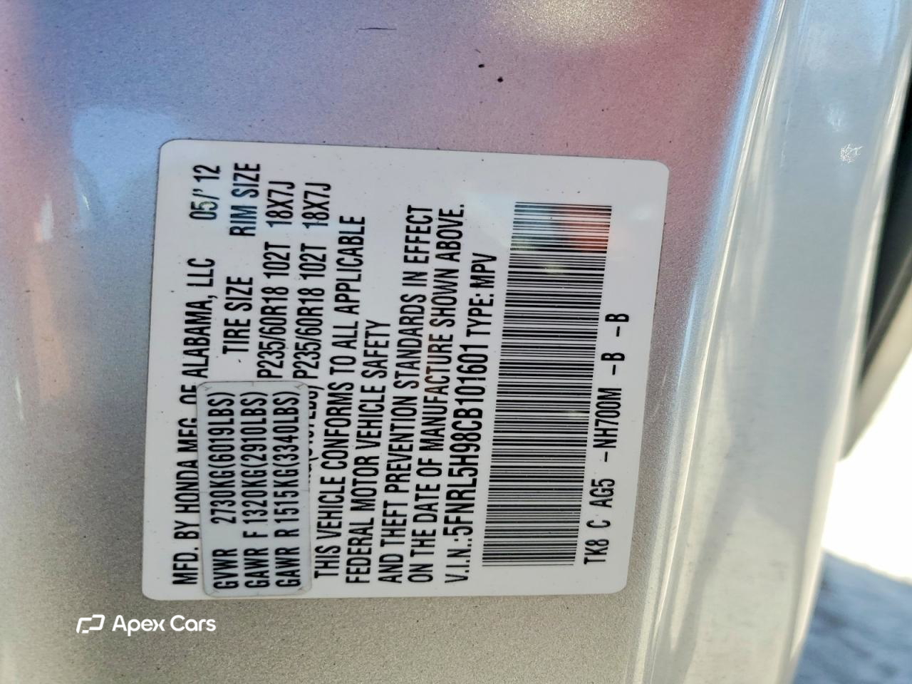 Honda Odyssey 2012