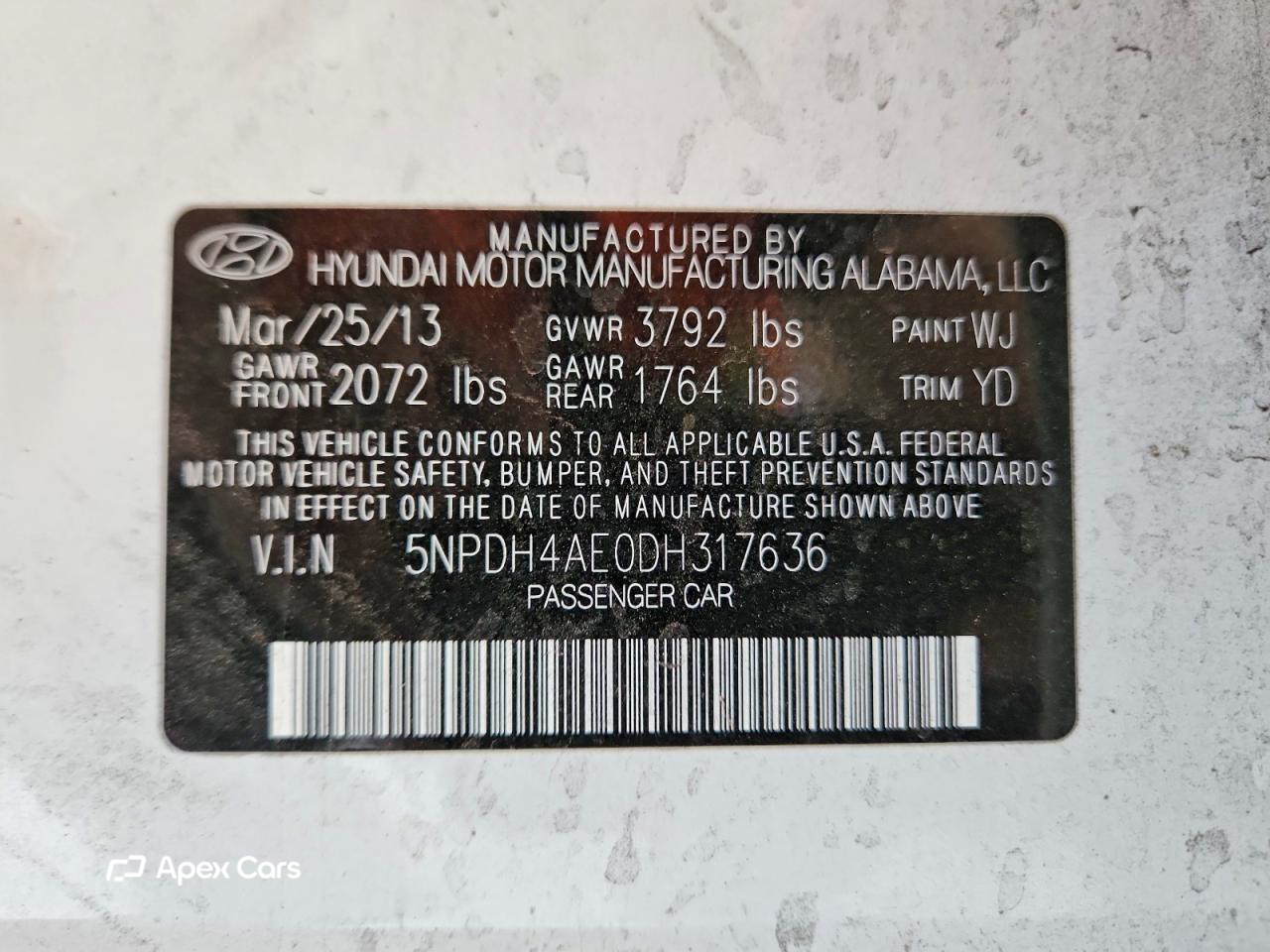 Hyundai Elantra 2013