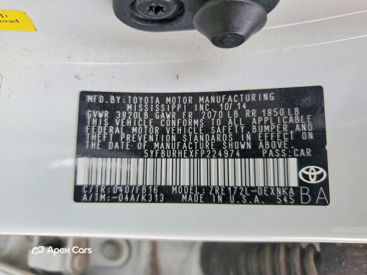 Toyota Corolla 2015