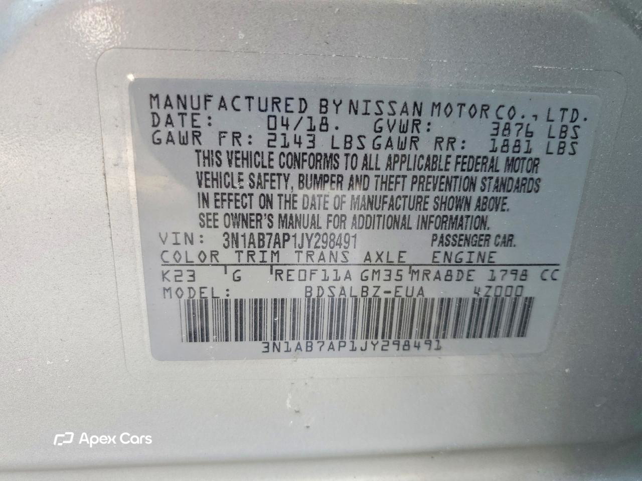 Nissan Sentra 2018