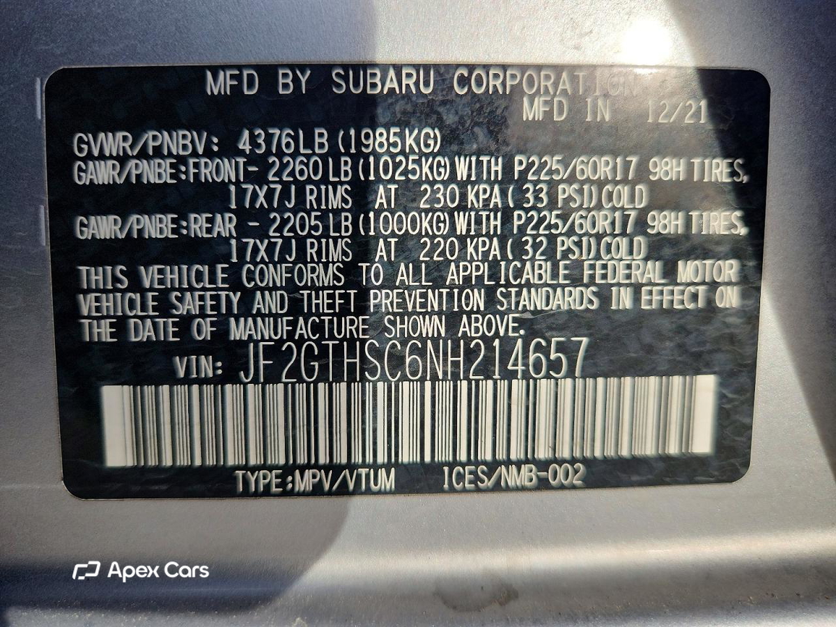 Subaru XV 2022