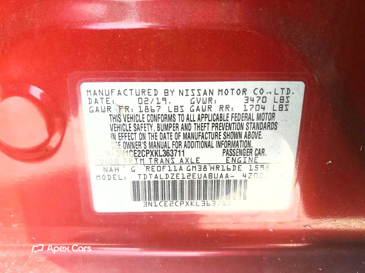 Nissan Versa 2019