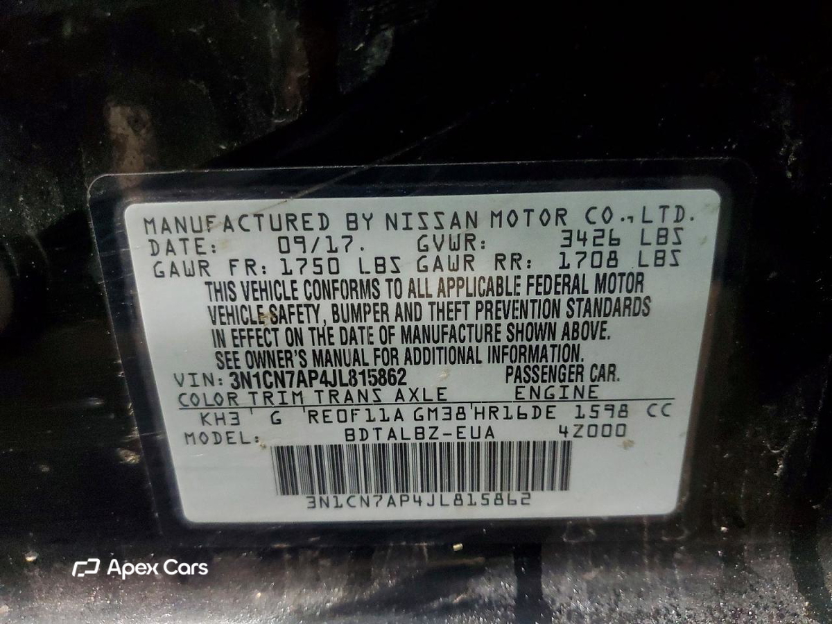 Nissan Versa 2018