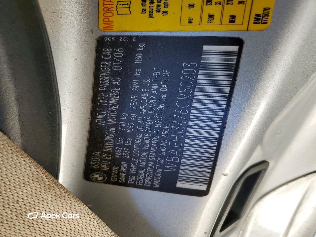 BMW Series 6 2006