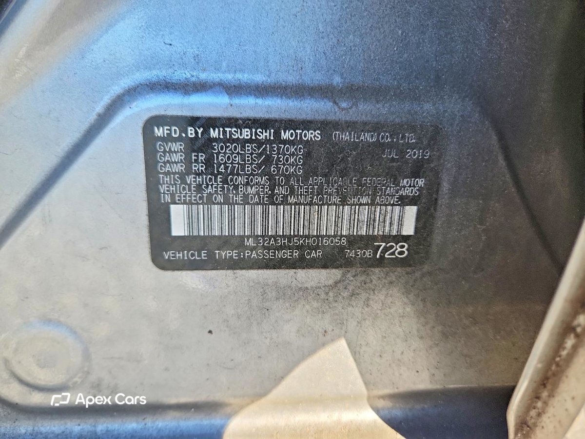Mitsubishi Mirage 2019