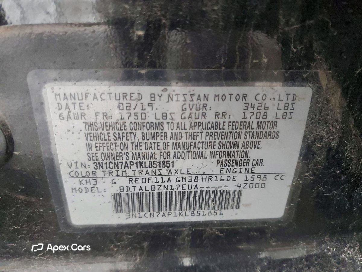 Nissan Versa 2019