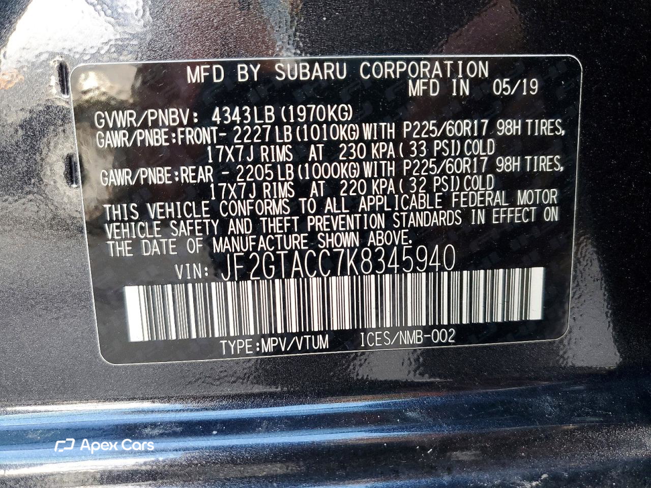 Subaru XV 2019