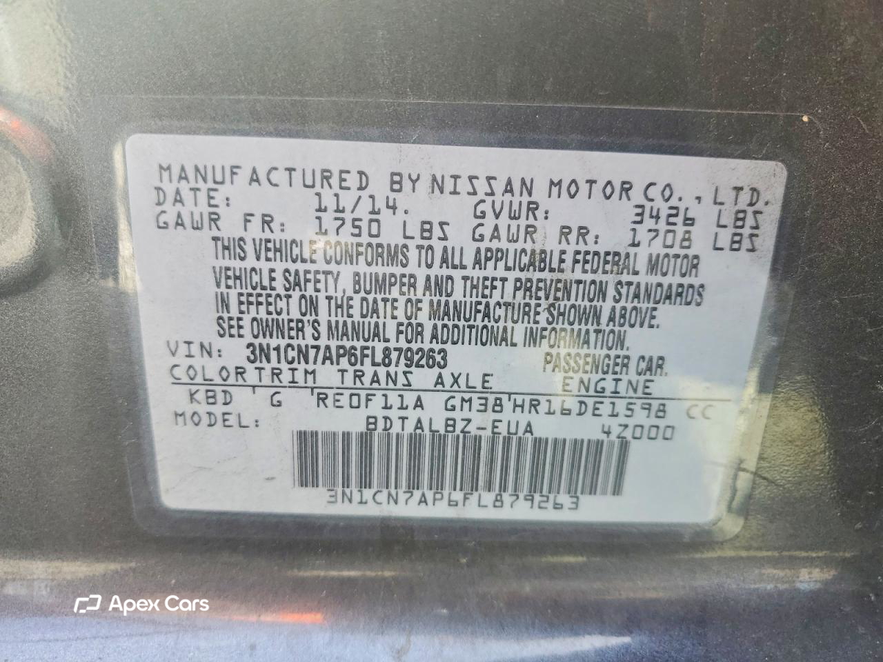 Nissan Versa 2015