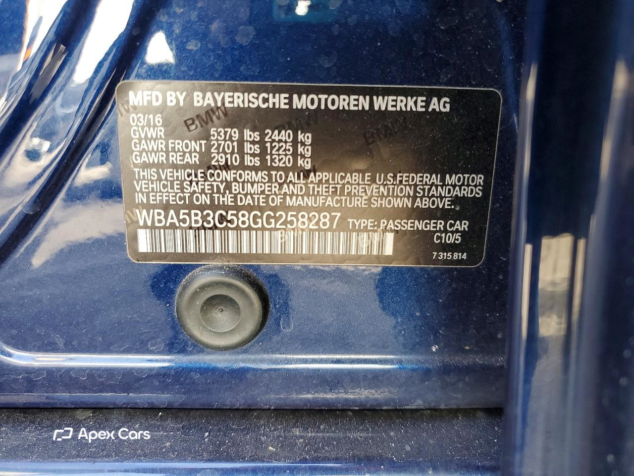 BMW Series 5 2016