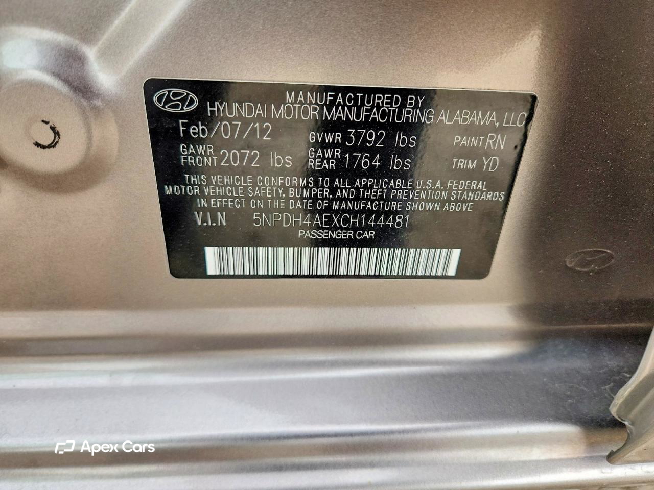 Hyundai Elantra 2012