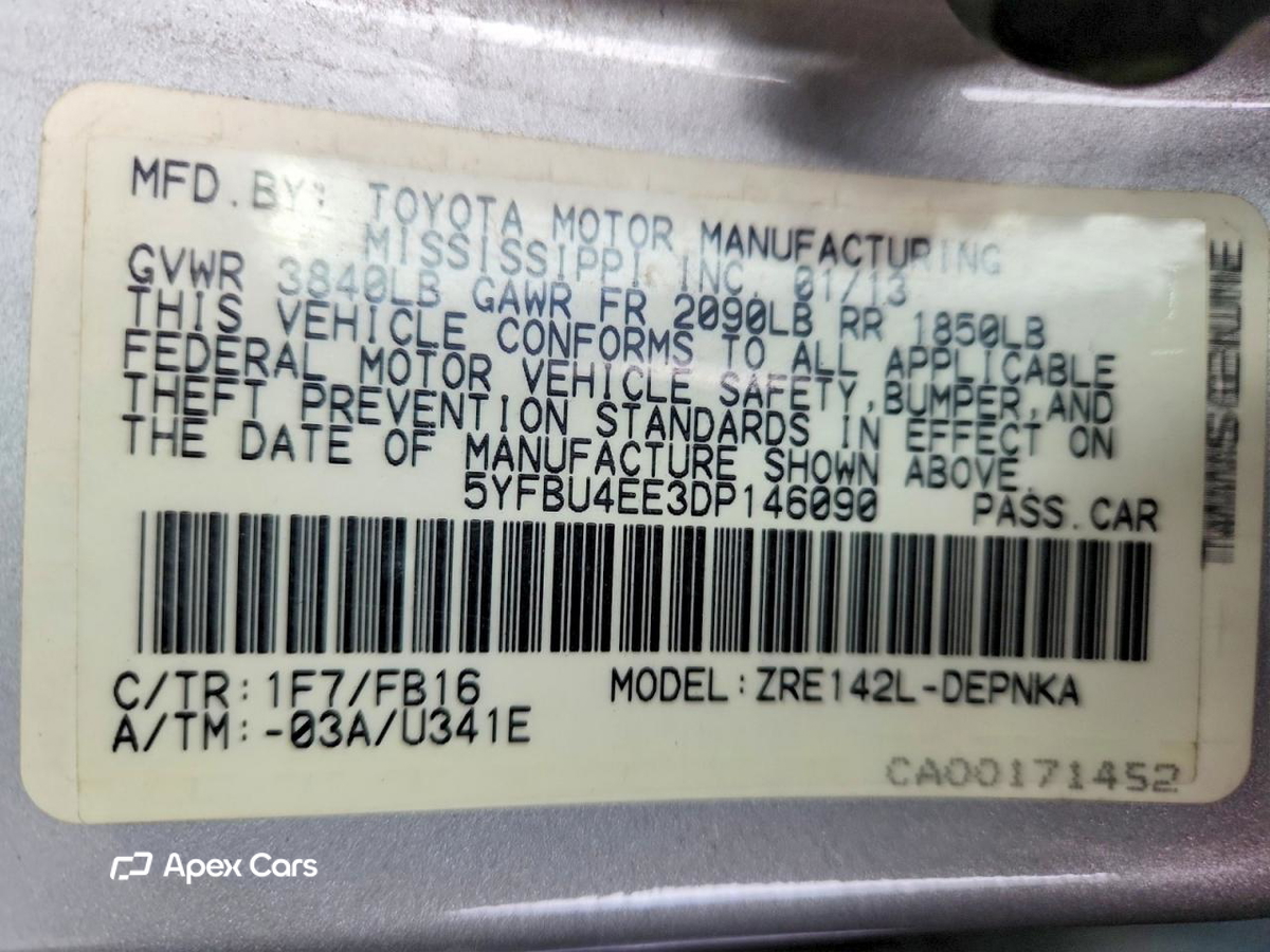Toyota Corolla 2013