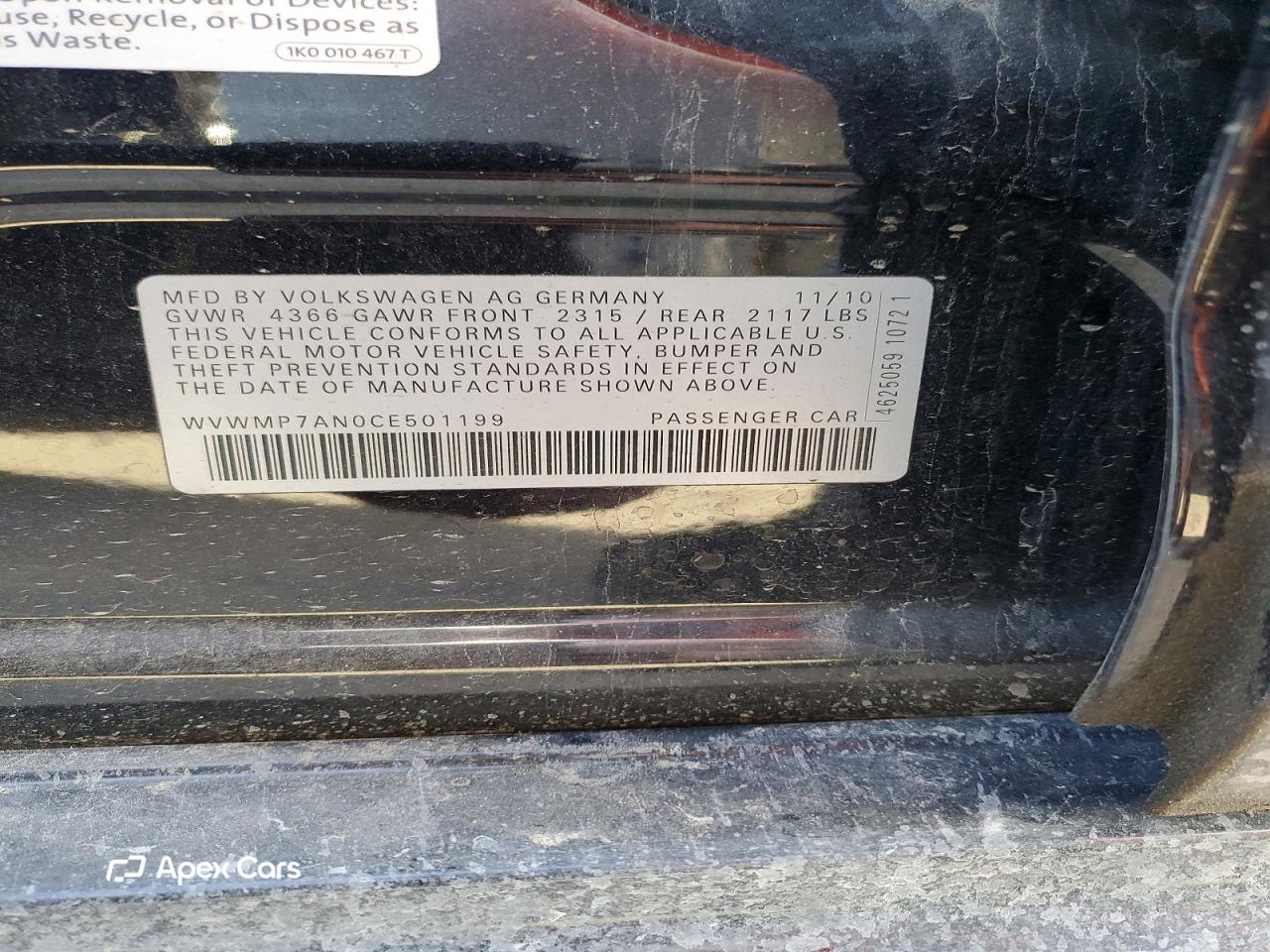 Volkswagen Passat CC 2012