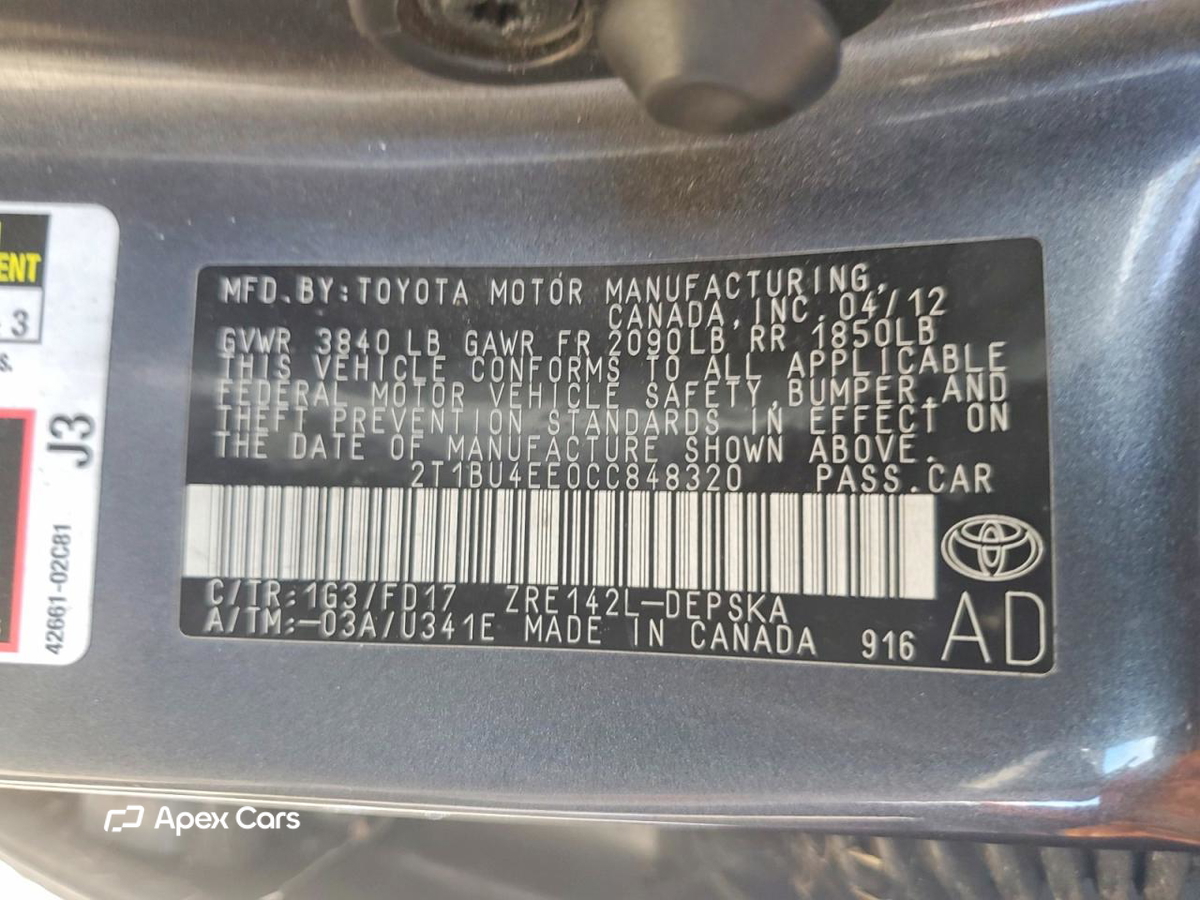 Toyota Corolla 2012