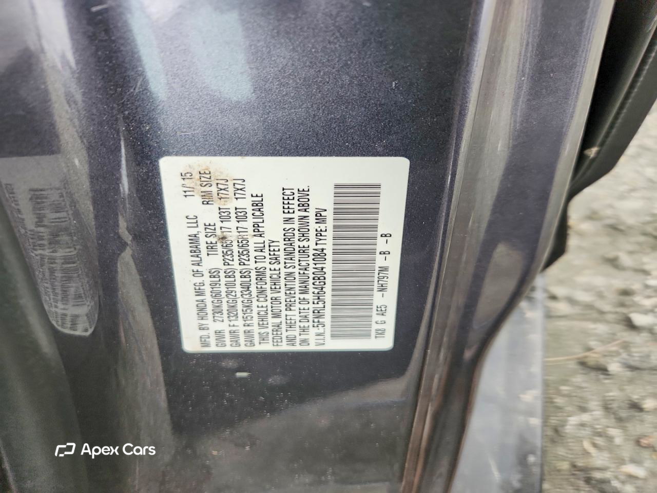 Honda Odyssey 2016
