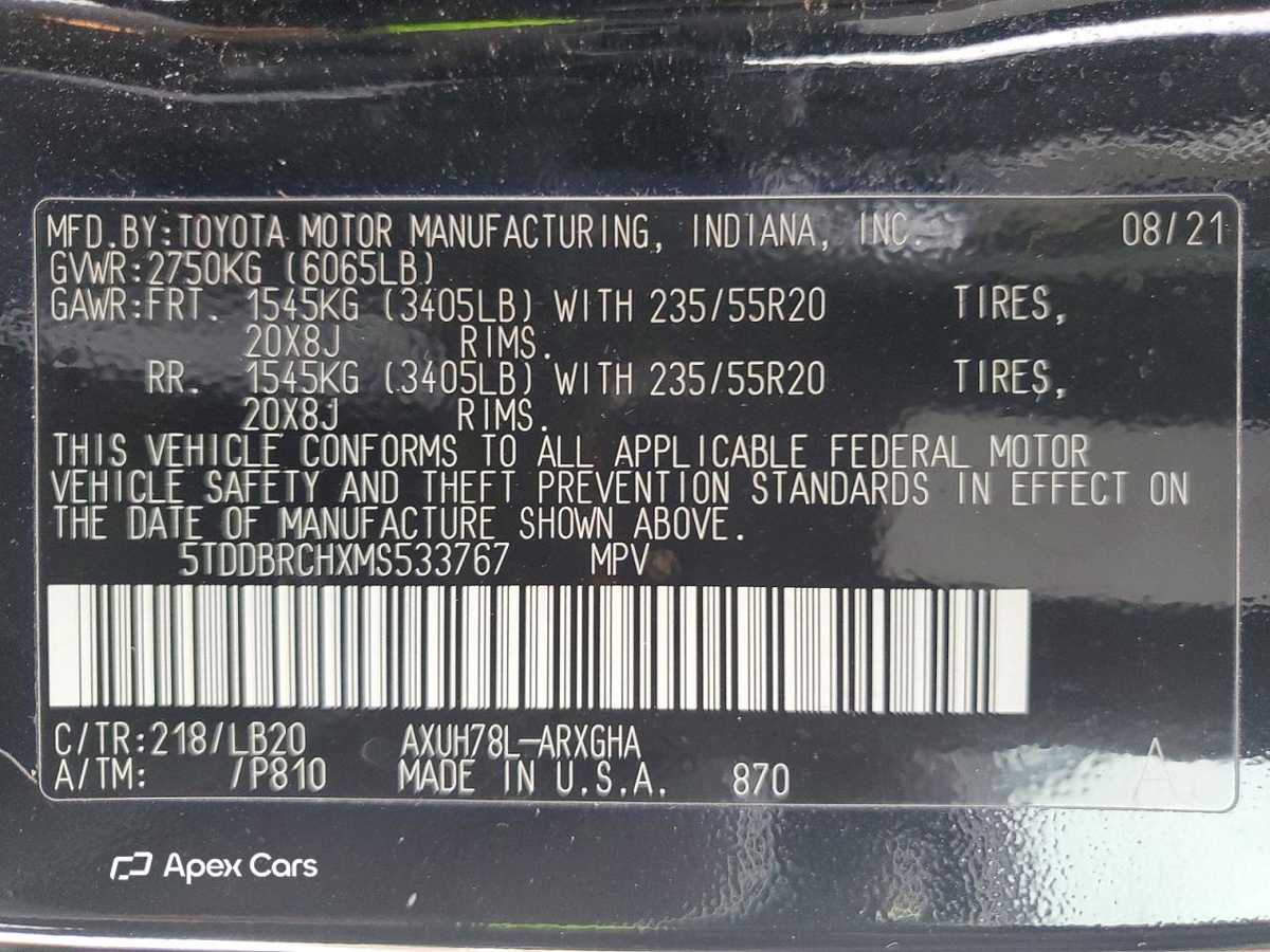 Toyota Highlander 2021