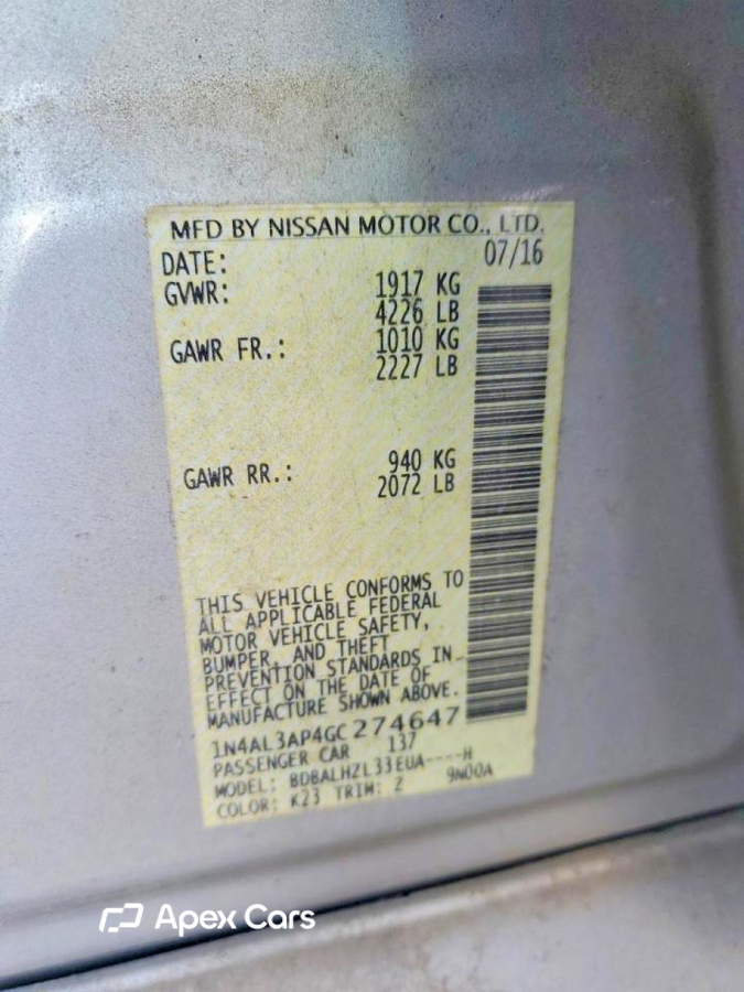 Nissan Altima 2016