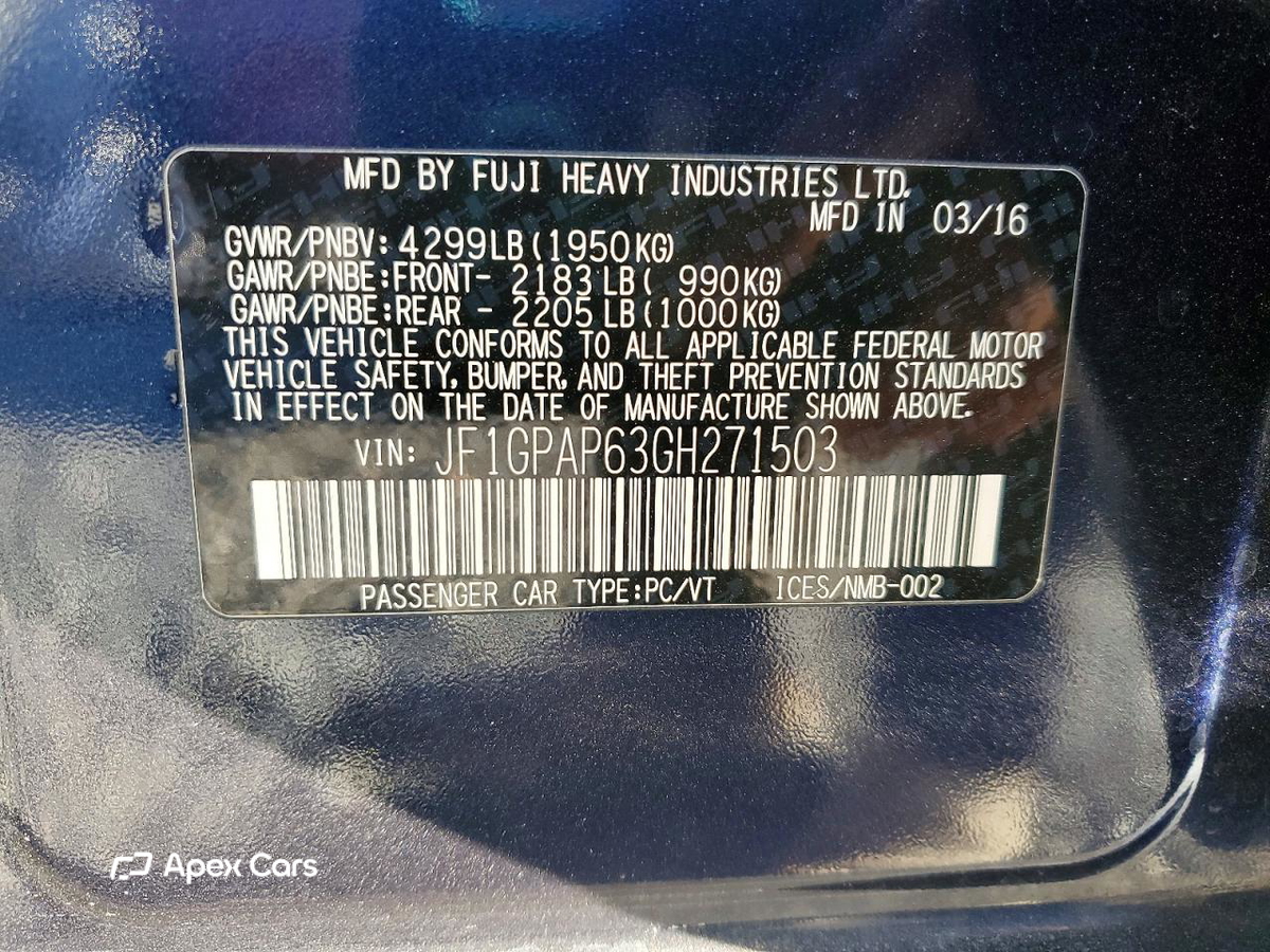 Subaru Impreza 2016